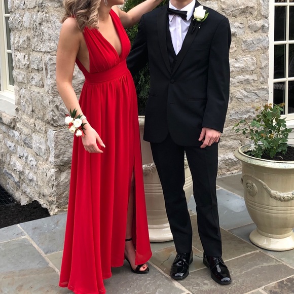 Lulus Red Prom Dress - Picture 4 of 6